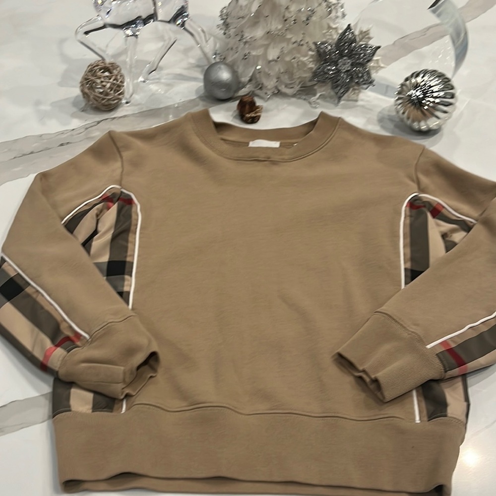 Kids Burberry Graham Vintage Checks sweater sz 8 brown/signature